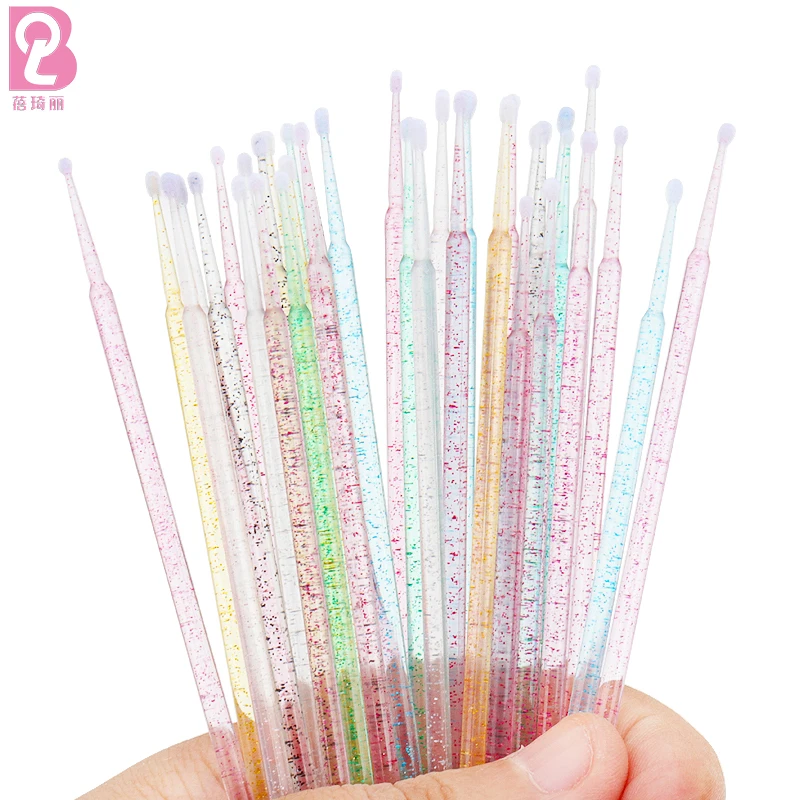 Beiqili Free Sample 100pcs Pcak Micro Brush For Eyelash Extention Microswab Disposable Dental Microbrush Microcepillos Hisopos
