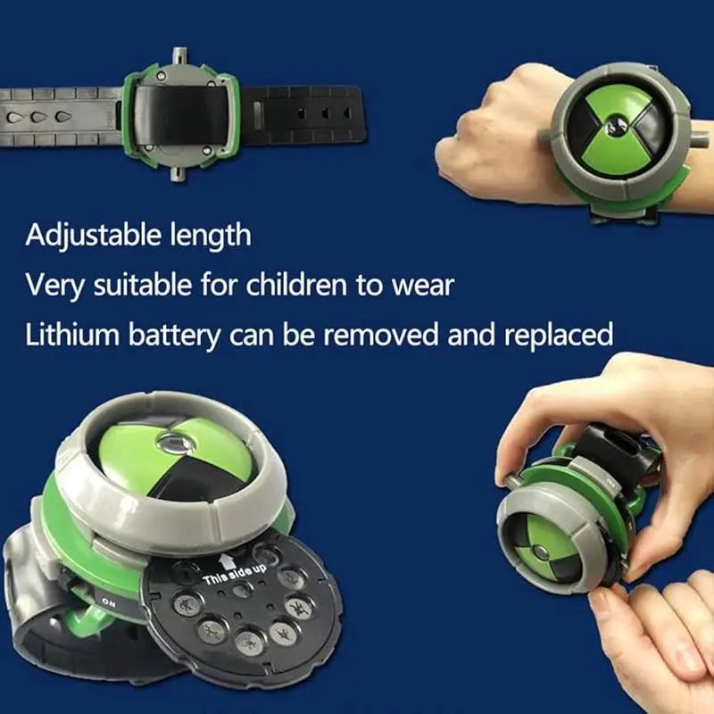 2024 Hot Selling High End Fancy Super Heros American Captains Action Figures Ben 10 Kids Projection Watch
