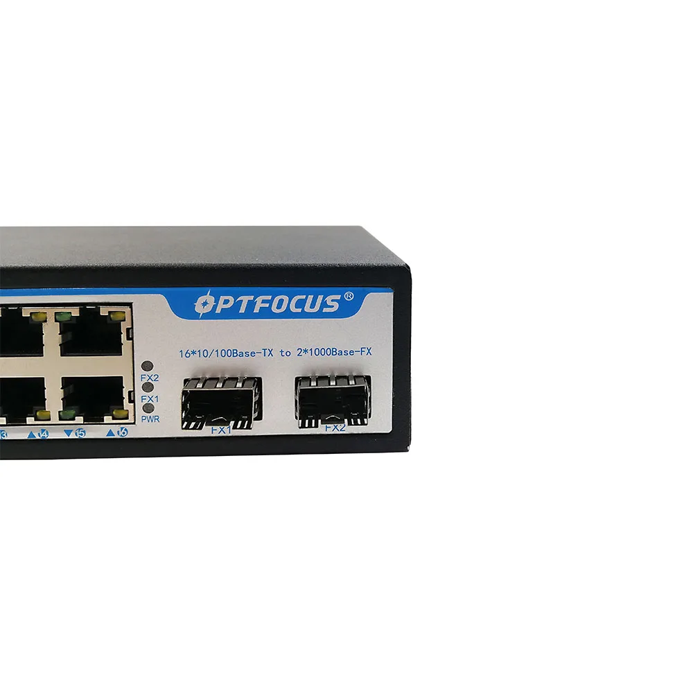 Высокая скорость 16-портовый гигабитный Промышленный ethernet сетевой коммутатор poe 48V с 2 гигабитным портом для программирования в производственных условиях слот