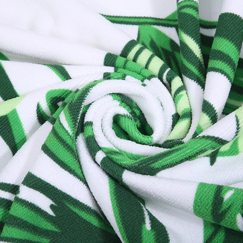 Eco-Friendly Personalized Customized Logo Round Beach Towel for Adult Customize Printed Bath Blanket Yoga Mat With Tassels