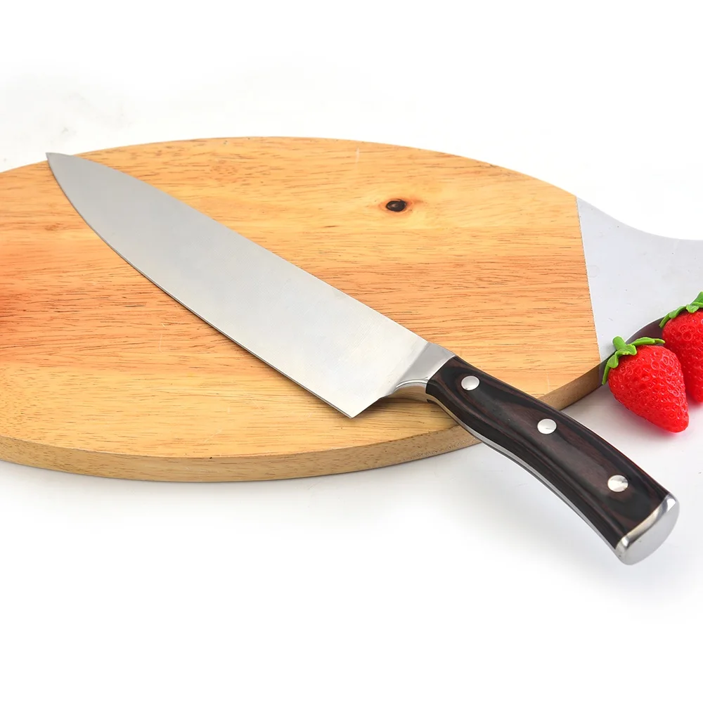 Professional 5cr15 Stainless Steel Chef Knife Non-stick Kitchen Knife With Black Gift Box