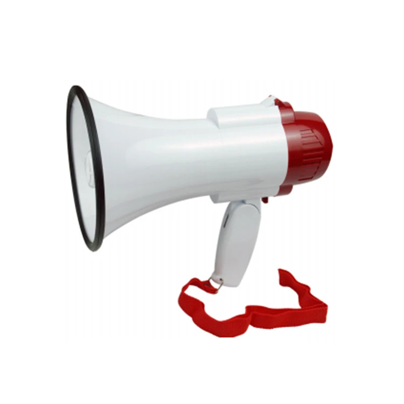 10W Portable siren recorder speaker box megaphone with 6V rechargeable battery