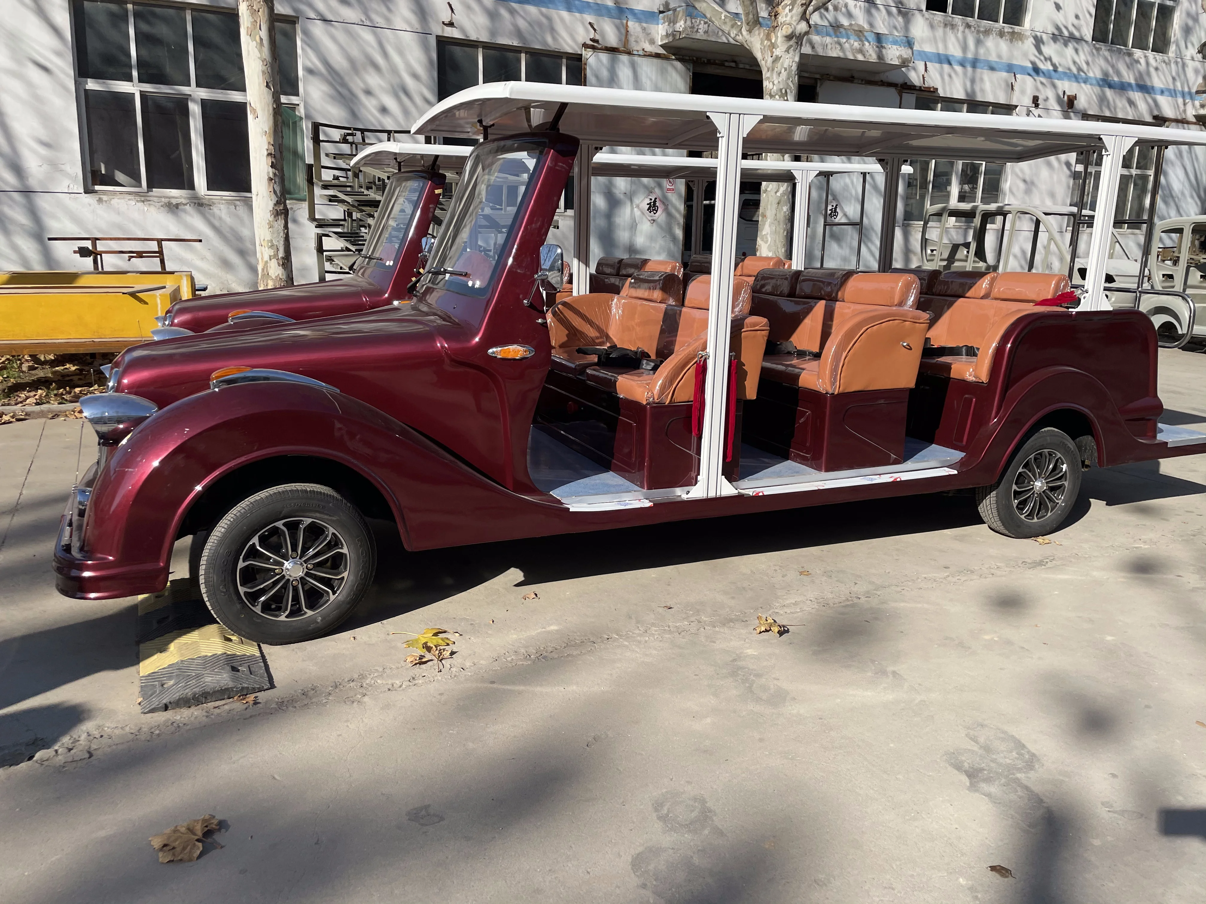 2021 Гольф-мобиль 9-11 мест RWD туристический достопримечательный Электрический Классический старинный ретро-автомобиль для