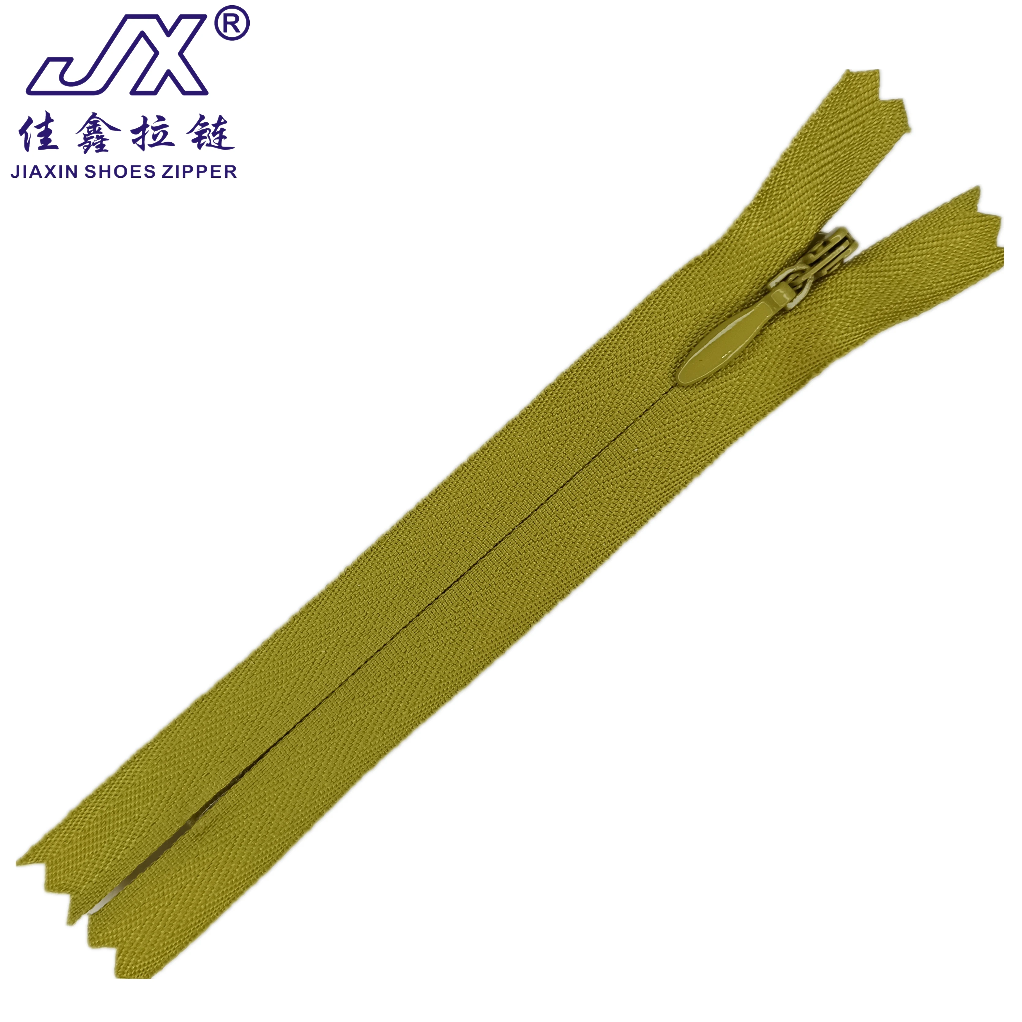 Reliable specific Zip No4.5 Invisible cloth edge U-shaped top stop zippers with sliders for clothing