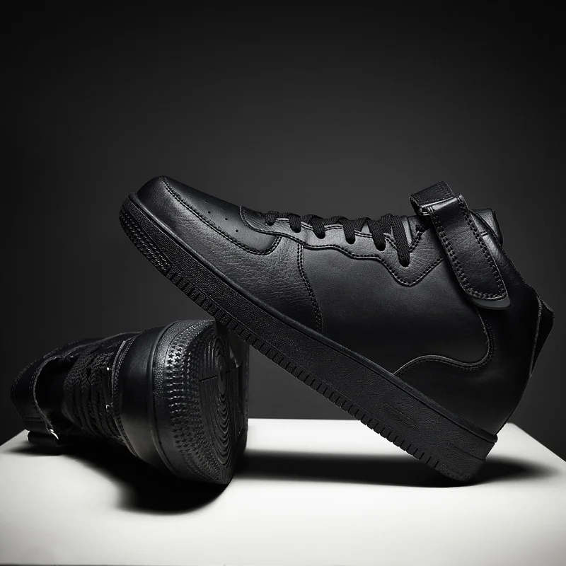 Wholesale OEM High Cut Casual Men Genuine Leather Ankle Chelsea Boots Shoes with big size 46 47