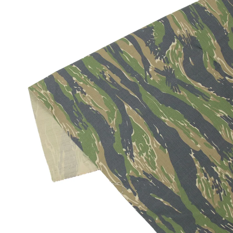 NC5050 Ribstop Tiger stripe camouflage nylon cotton fabric camo printed tactical  uniform fabric