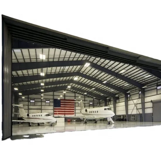 Portable Steel Structure shed storage buildings  space frame steel Structure aircraft airplane Hangar
