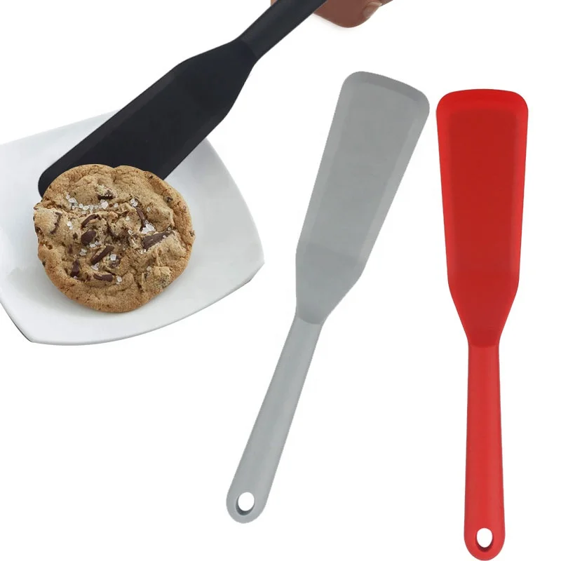 OEM&ODM 25.4*4.9cm Heat Resistant Kitchen Utensils Turner Non-stick Frying Egg Steak Fish Silicone Spatula