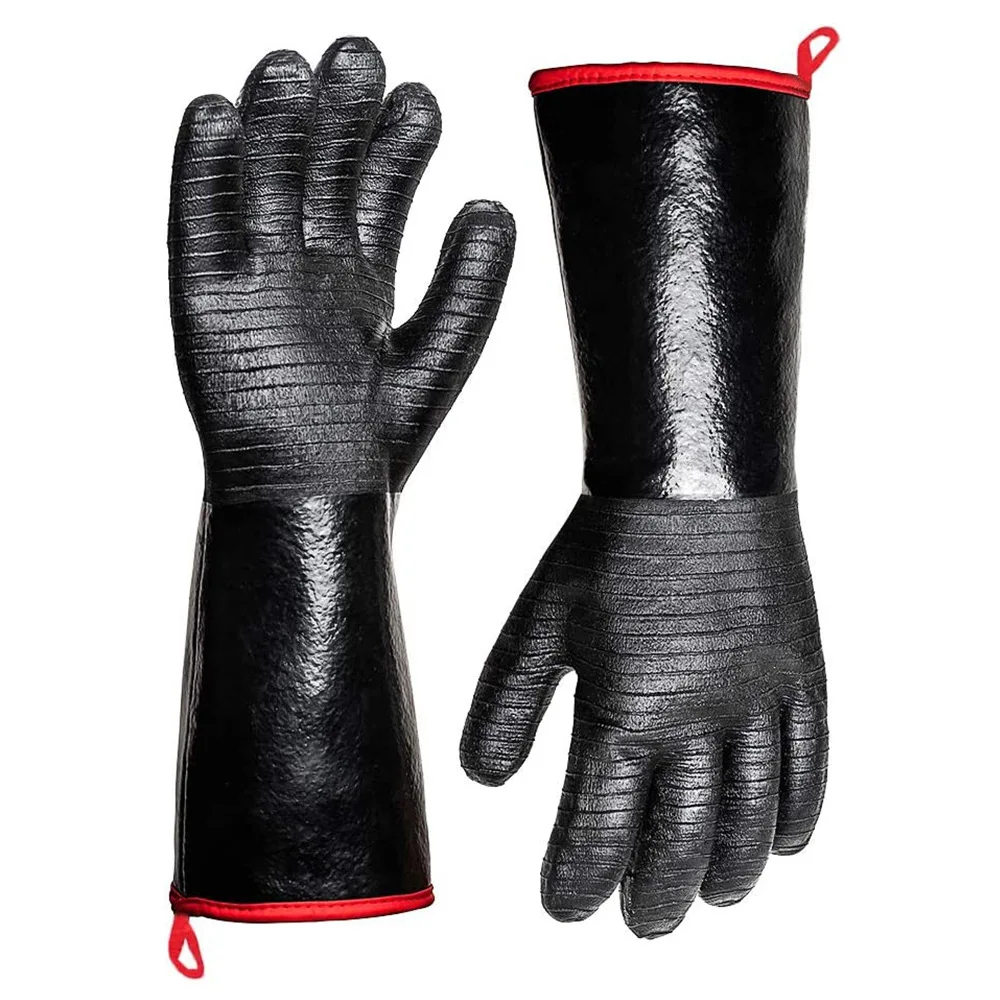 Factory Heat Resistant Silicone Glove Oven Mitts BBQ Cooking Work Hand Protective Industrial