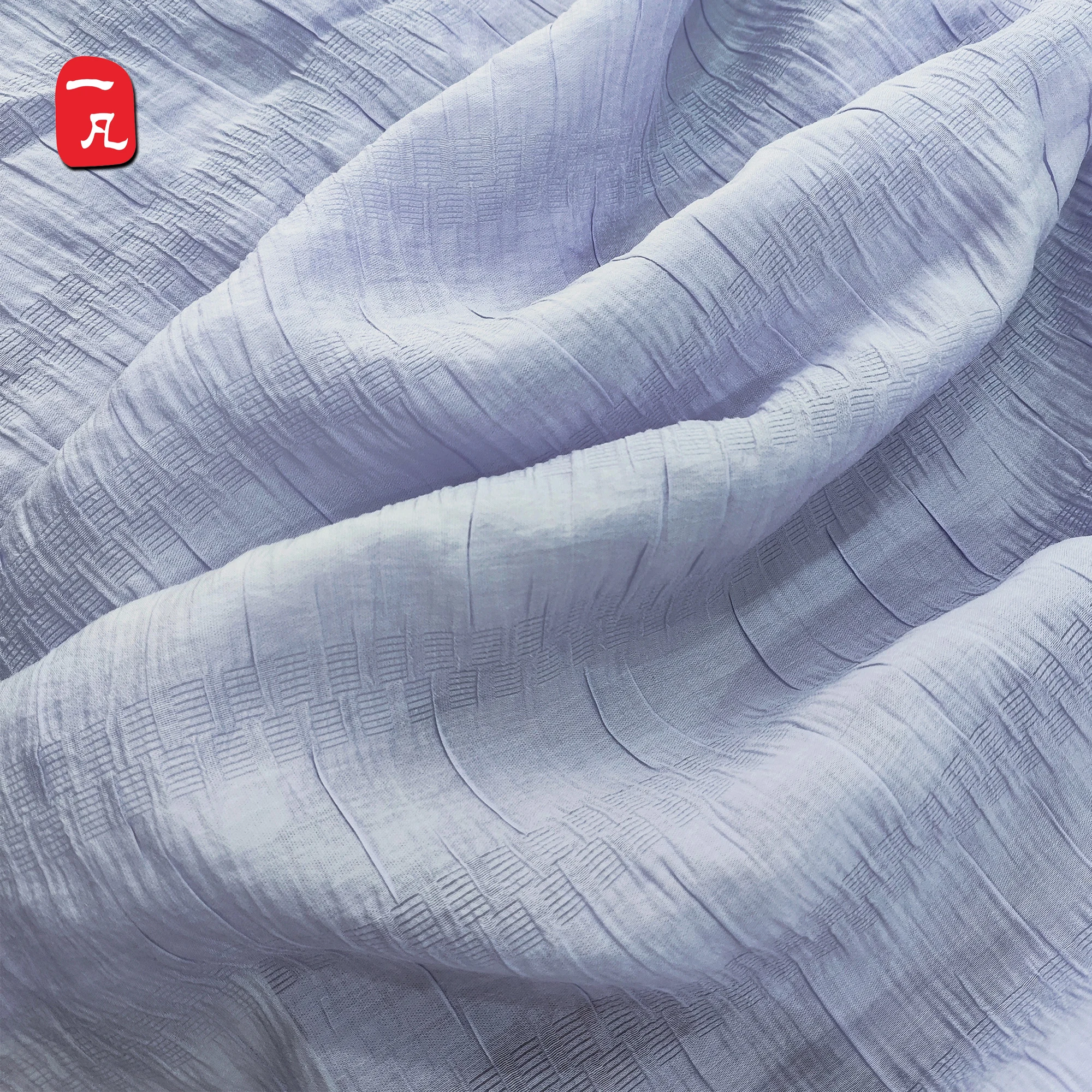 Skin friendly tencel Stripe embossed crepe  blend fabric for women clothing vestidos de quinceaera