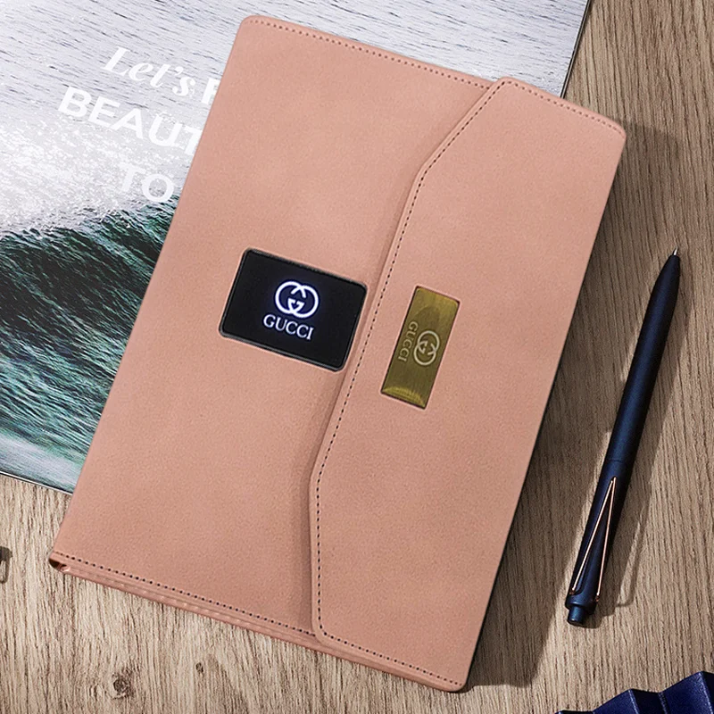 Factory Customized Diary Notebook With Power Bank And Usb Flash Drive Business High quality Electronic Notebook Smart Notebook