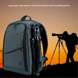 Professional Outdoor Waterproof Dual Shoulder Camera Bag dropship Backpack Factory Cheap