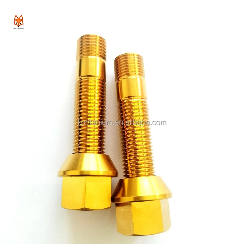 Wholesale GR5 12X1.5x75MM  TITANIUM wheel STUD CONVERSION KIT WITH TITANIUM LUG NUTS FOR BMW 85-12 E30 E36 E46 E90 E92 E93 M3