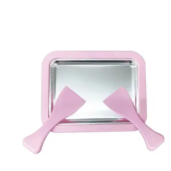 hot sale Unplugged Instant Ice Cream Maker Pan And Scraper With Material Of Food Grade Cold Sweet Fried Food Plate