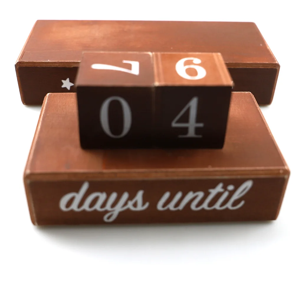 wood block EID countdown calendar for muslim wooden ornament