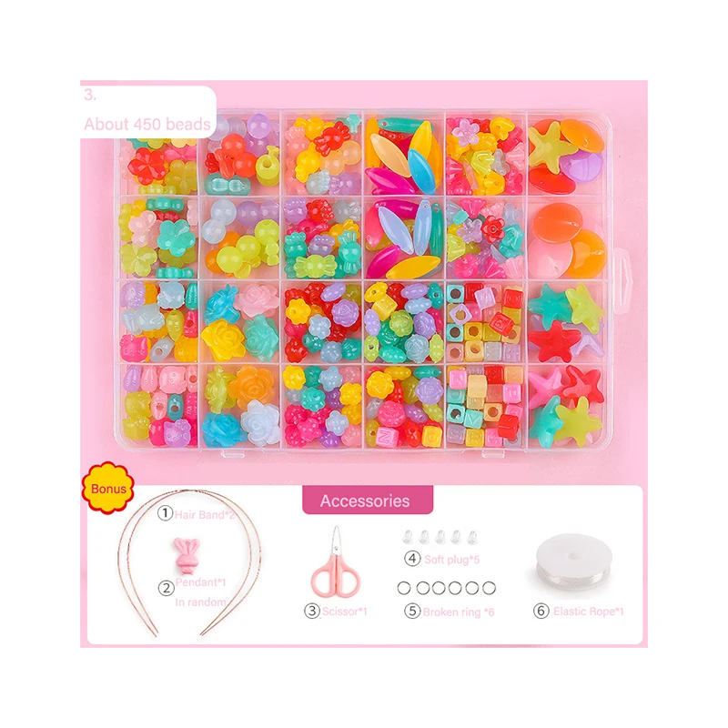 Jewelry Beading Supplies and Charms Arts Crafts Gifts Set for Girls Teens Kids Age 4-12 Beads Bracelet Making Kit