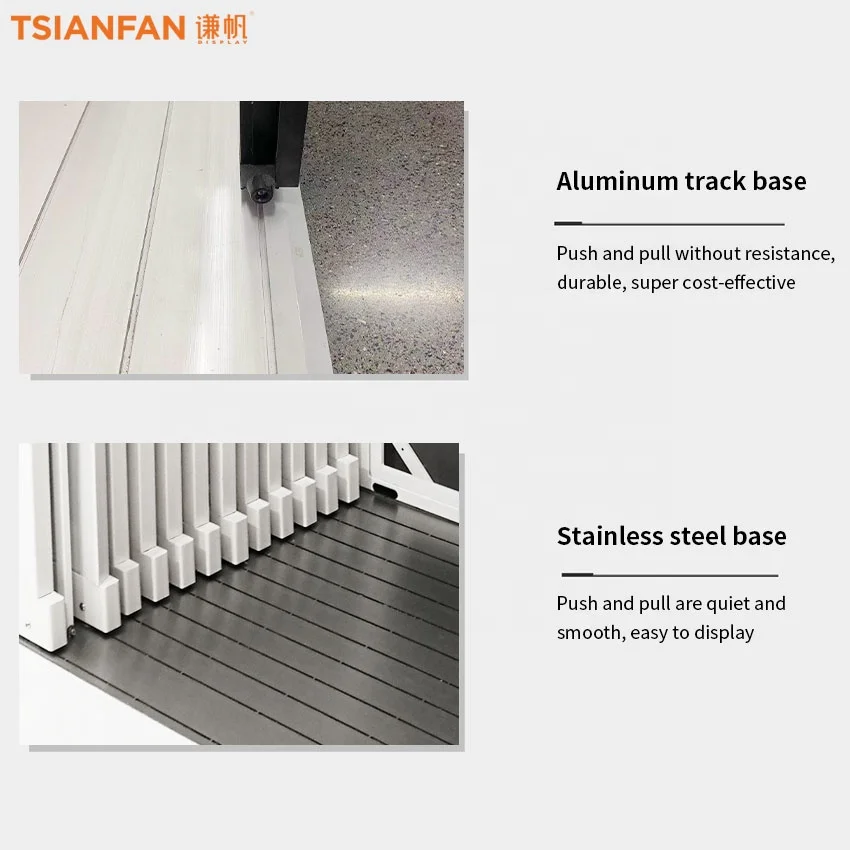 Tsianfan New Design Custom Slider Wooden Cabinet Door Sample Display Rack With Door Frame Sliding Doors Display Stand Exhibition