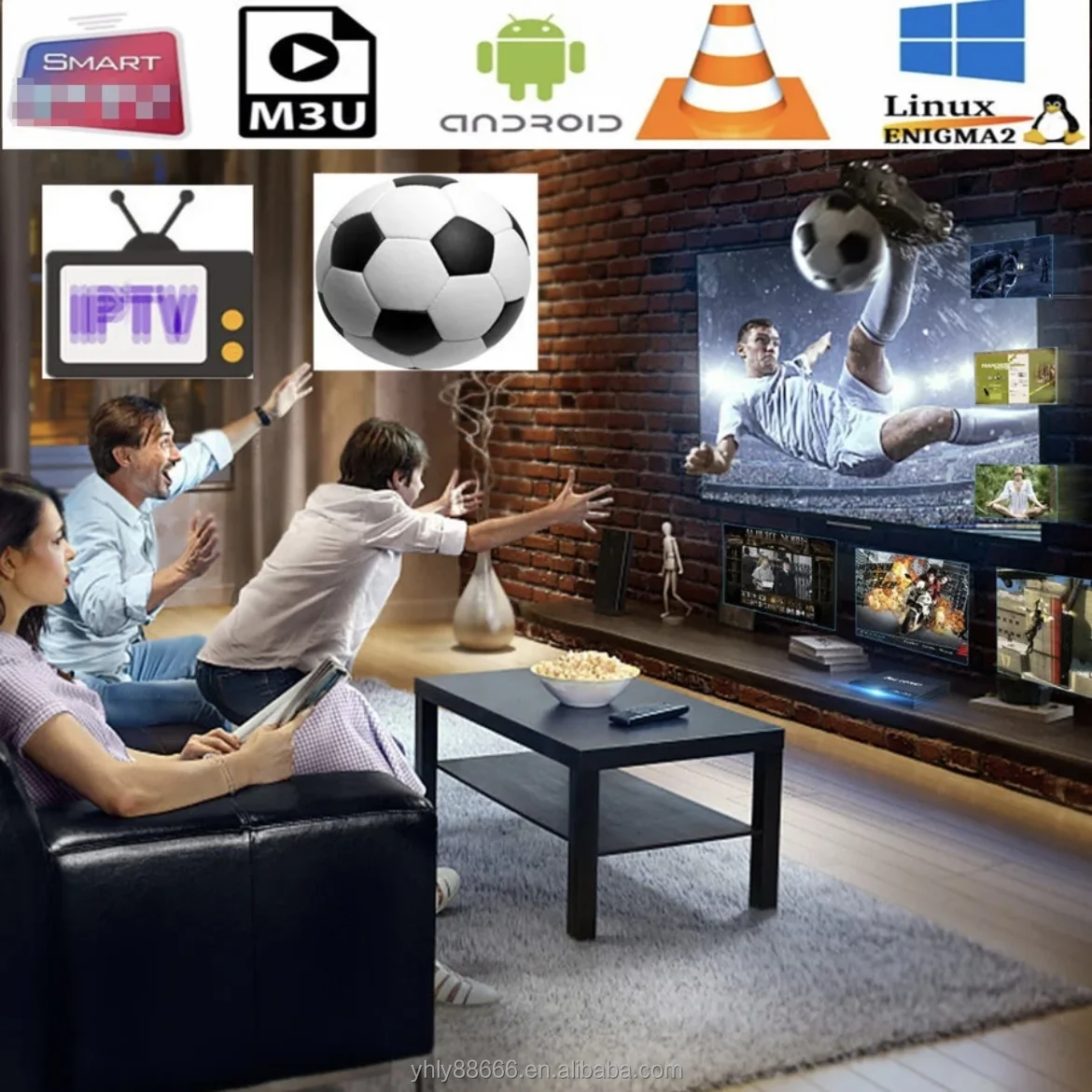 Global IPTV 12 месяцев 24 часа бесплатный тест M3u Поддержка Smart Andeoid TV Box