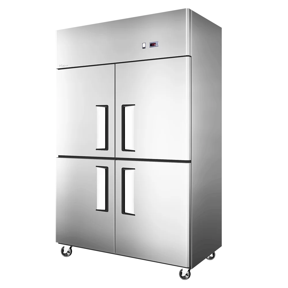Commercial Direct Cooling System 4 Door Reach-in Restaurant Kitchen Fridge Vertical Refrigerator