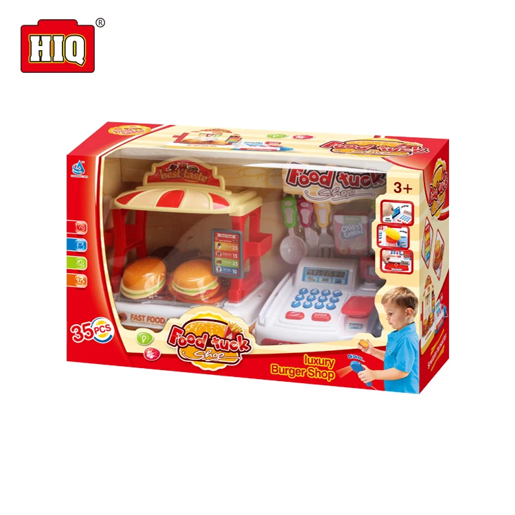2019 New children Plastic Pretend Play Supermarket toy set cash register toys with light and music for kids play