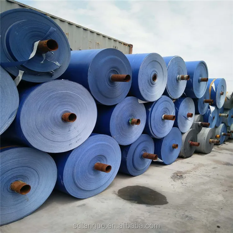 
PE laminated tarpaulin fabric in rolls with eyelets for Iraq market 