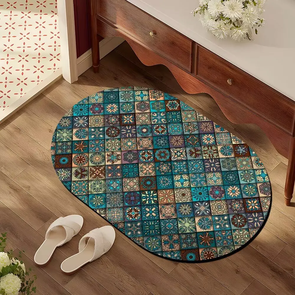 American style bathroom floor mat water absorbing anti slip dirt resistant wear-resistant foot mat toilet door carpet