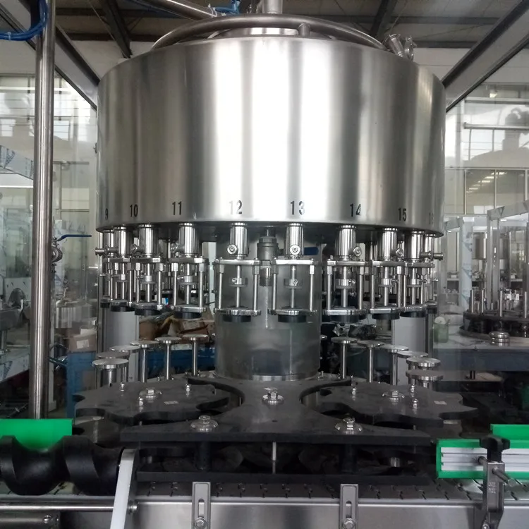 12heads full automatic rotary Acqua panna Evian water glass bottle aluminum lid filling machine