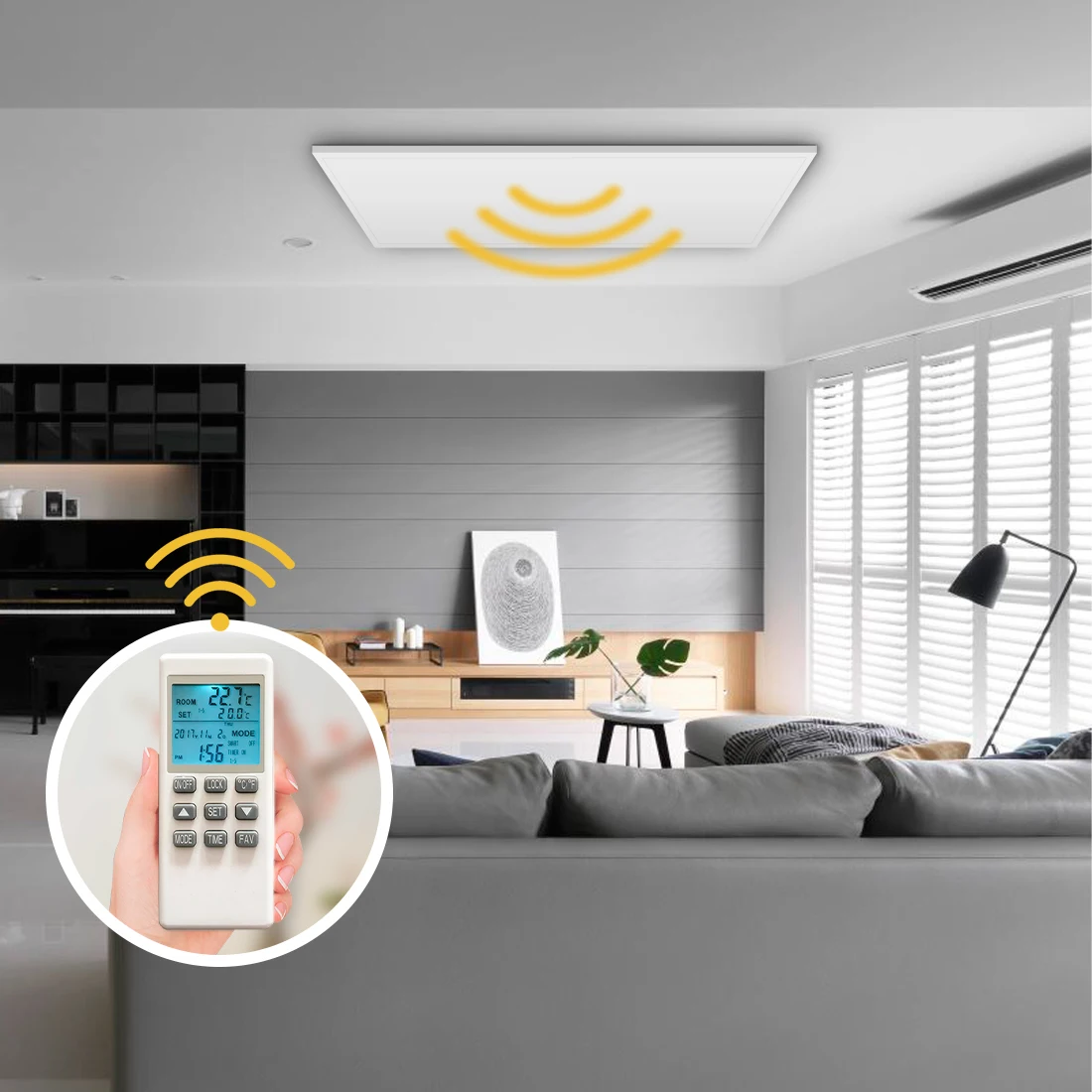 Remote Control Ceiling Heating  Programmable Thermostat Electric Heater Panel
