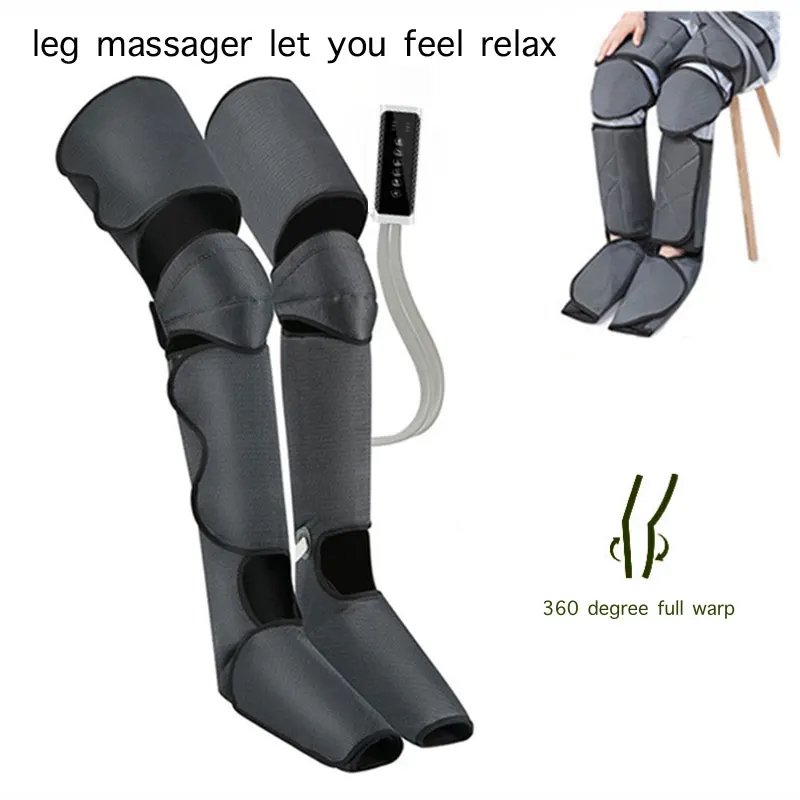 360 Angle Heating Air Compression Pressure Calf Muscle Therapy Leg Massager Machine For Blood Circulation And Relaxation