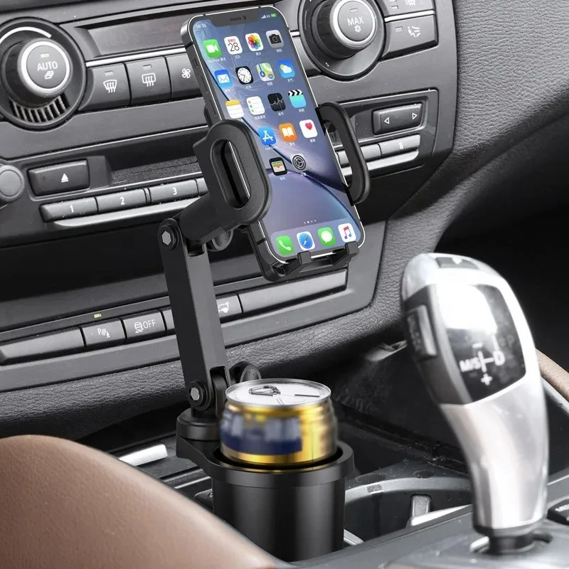2 in 1 Car Phone Stand Cup Holder 360 Angle Adjustable Universal Car Phone Holder Car Holder For Phone
