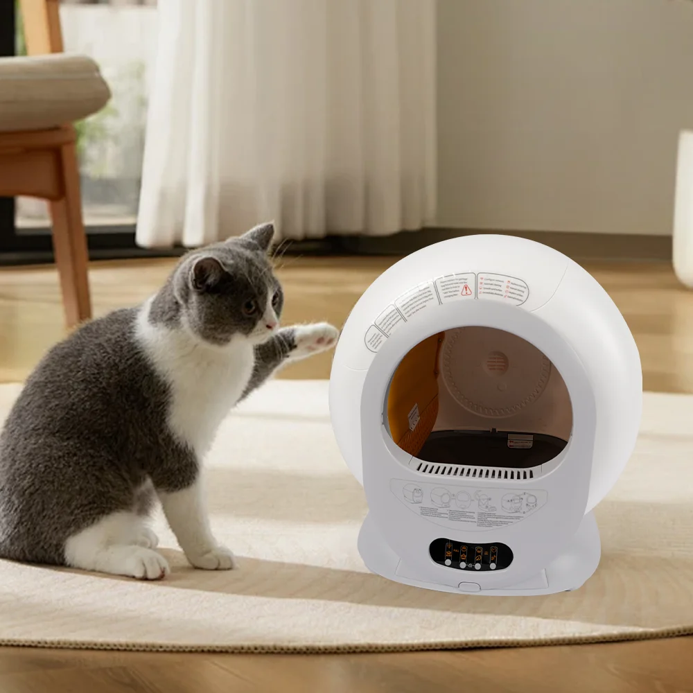 Easy Cleaning Large Space Smart Pet Robot Cat Litter Box New Fashion Design Low Noise App Wifi Smart Automatic Cat Litter Box