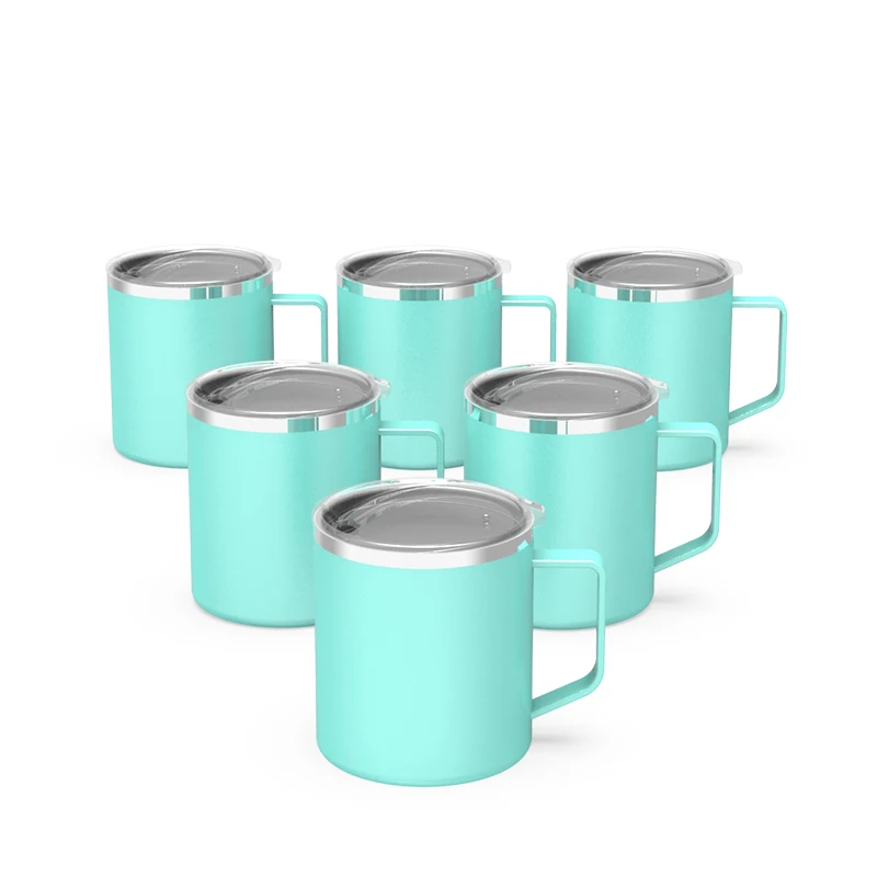 
Coffee Mug with Handle 14oz Insulated Stainless Steel Reusable Coffee Cup Double Wall Coffee Travel Mug Powder Coated Forest 