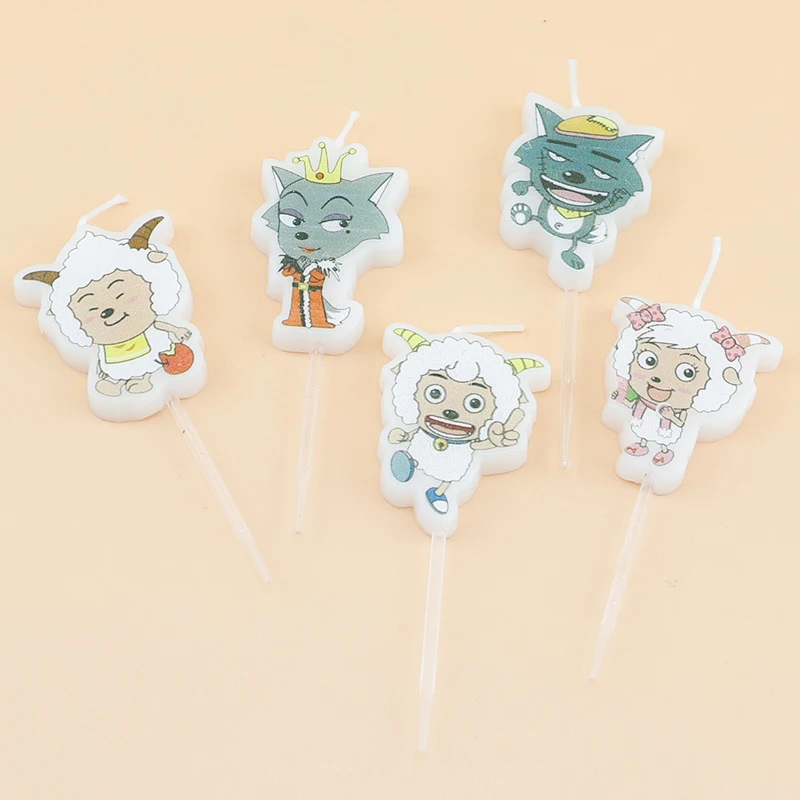 Hot Selling Chinese Cartoon Goat and Wolf Shaped Birthday Candles for Kids