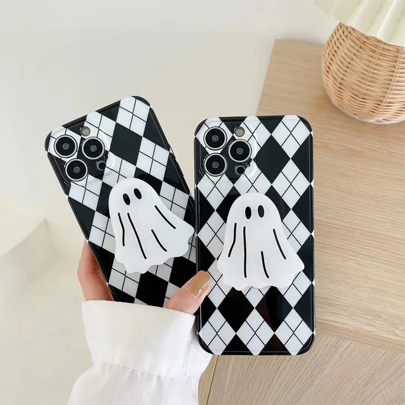 Factory Fashionable Designer Packaging 3d sublimation white black casing handphone coque telephone anime phone cases for iphone