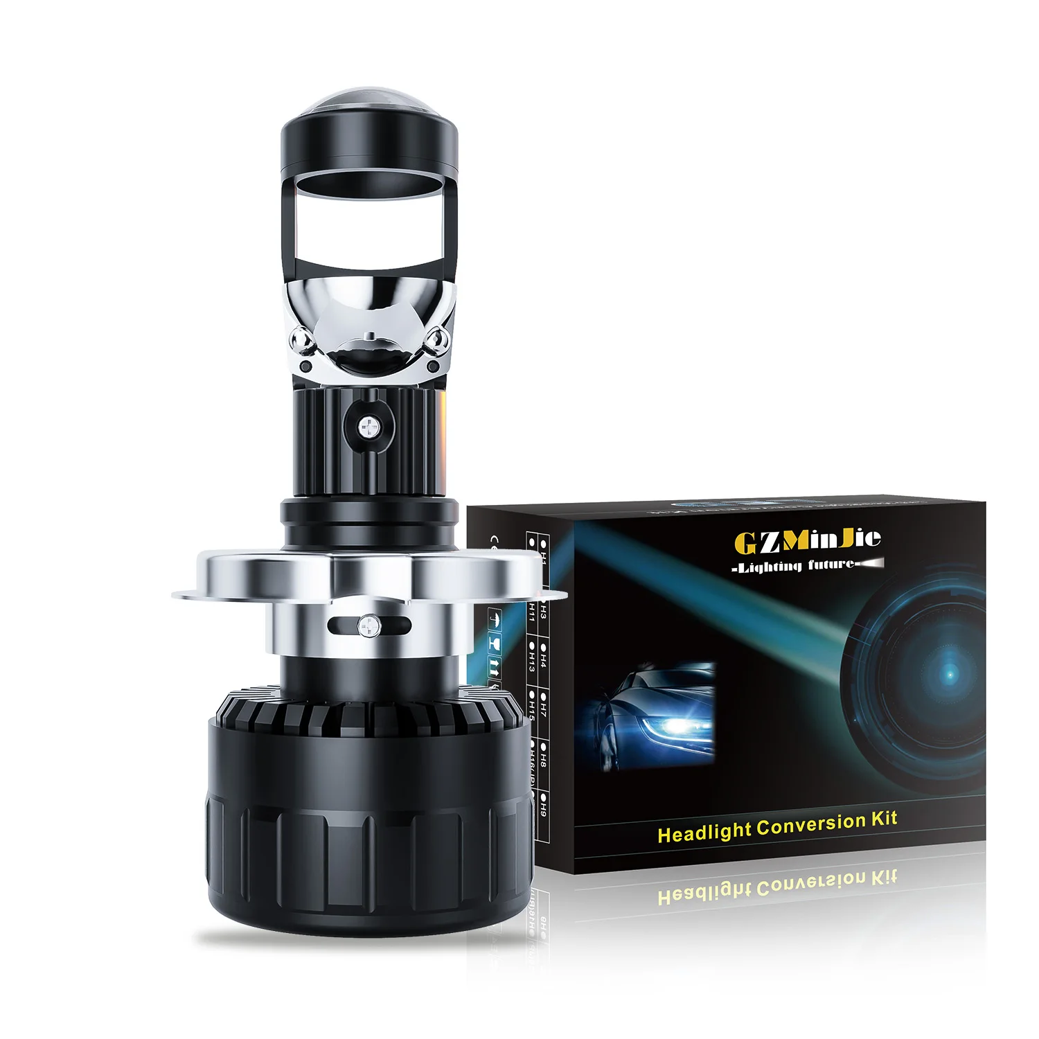 2022 newest automotive parts & accessories mini projector lens led motorcycle headlight