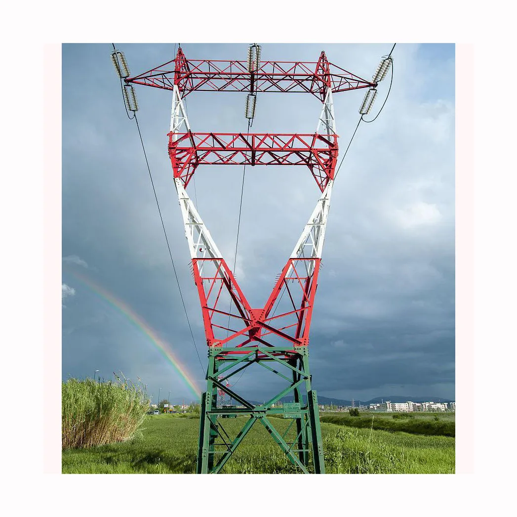 China 30-132kv steel power transmission line tower multi-circuit transmission line tower