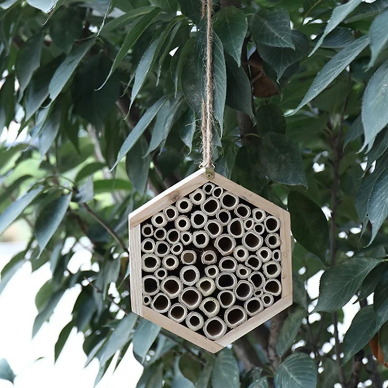 Деревянный домик в виде насекомых с логотипом на заказ, маленькая пчела для отеля