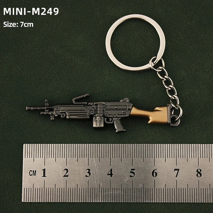Hot Wholesale custom metal gun key chain 5-9CM18cm M24 Metal Game Gun Model Key Chain  Bag key chain