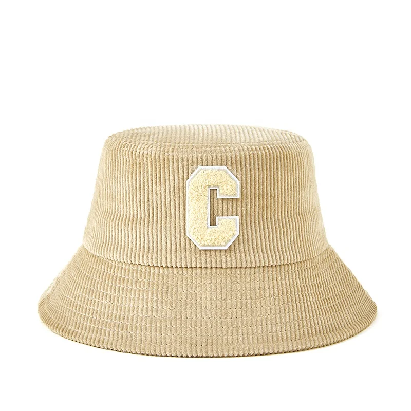 Wholesale Custom Embroidery Design Logo Winter Fisherman Reversible Cotton Panama Fisherman Bucket Hat For Adult Kids