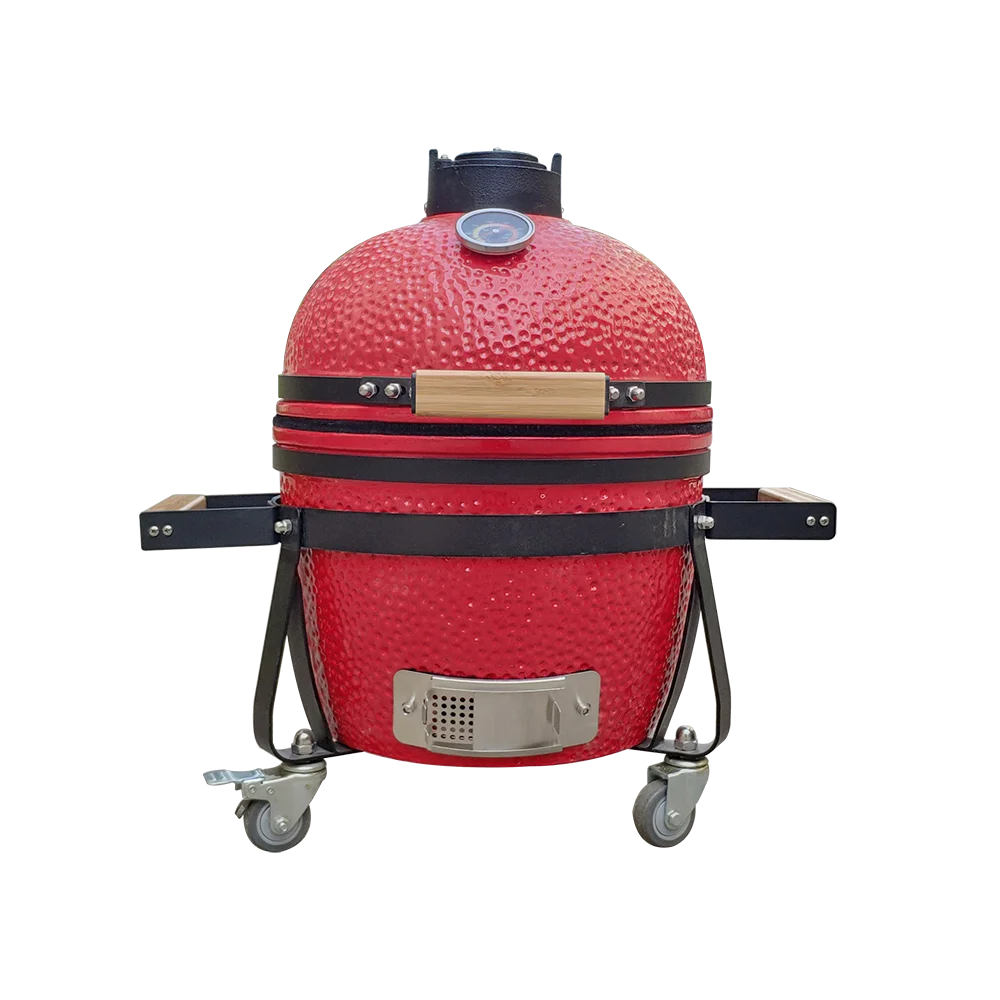 Auplex 14-inch table BBQ Kamado Ceramic bbq Charcoal Grill for outdoor or indoor barbecue