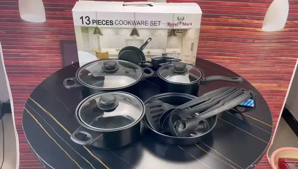 Non-Stick Cookware Set Non-Stick Pans and Pots with Removable Handles, Space Efficient Excellent for RVs and Compact Kitchen