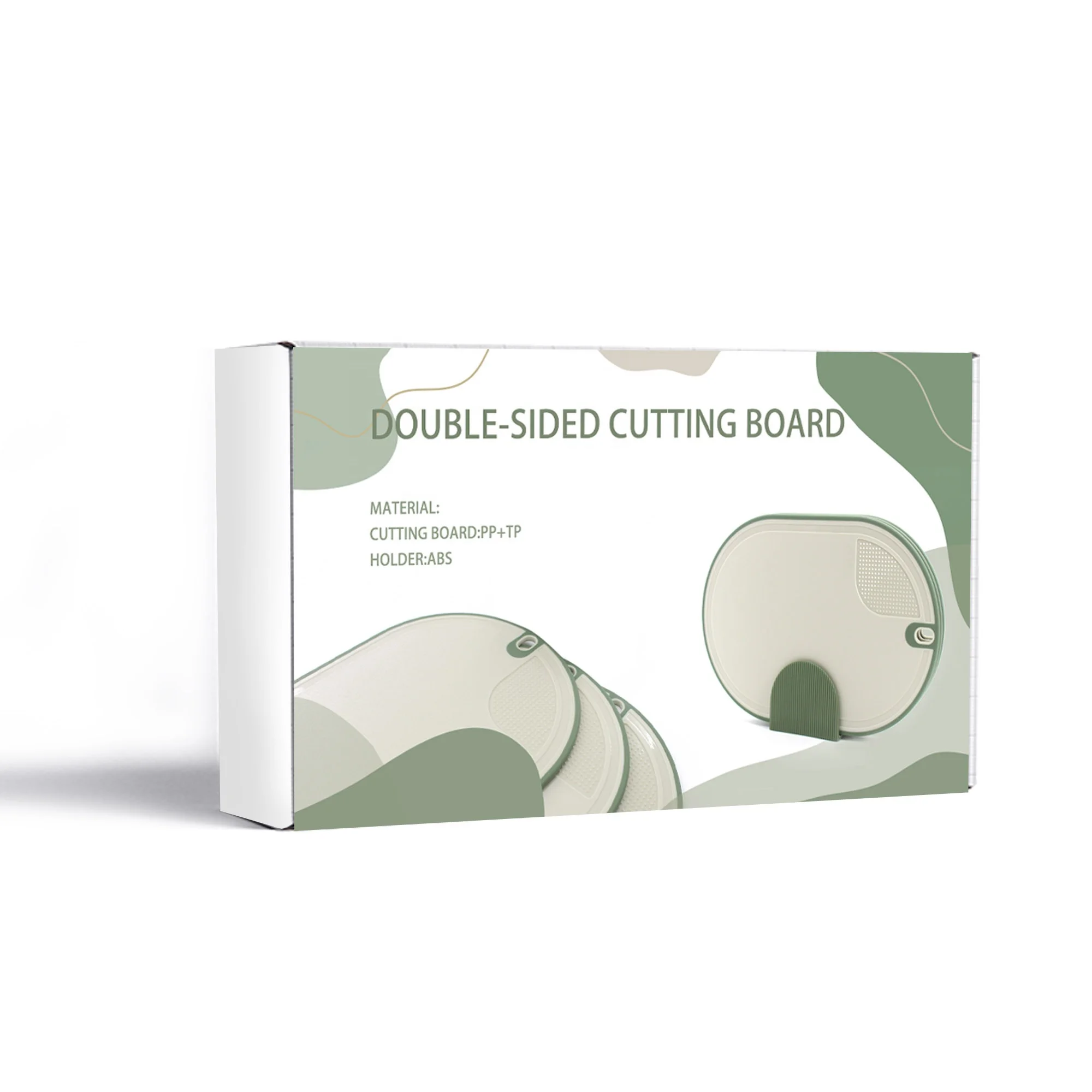 BPA Free Set of 3 Plastic Cutting Board Kitchen Fruit Vegetable Non Slip Feet Reversible Chopping Board Set with Stand