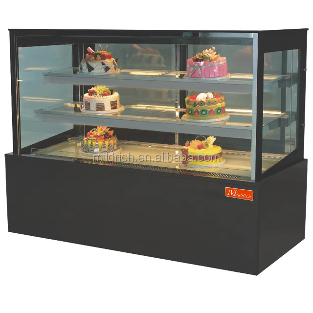 Commercial Curved Glass Cake Display Fridge/Pastry Display Chiller Showcase