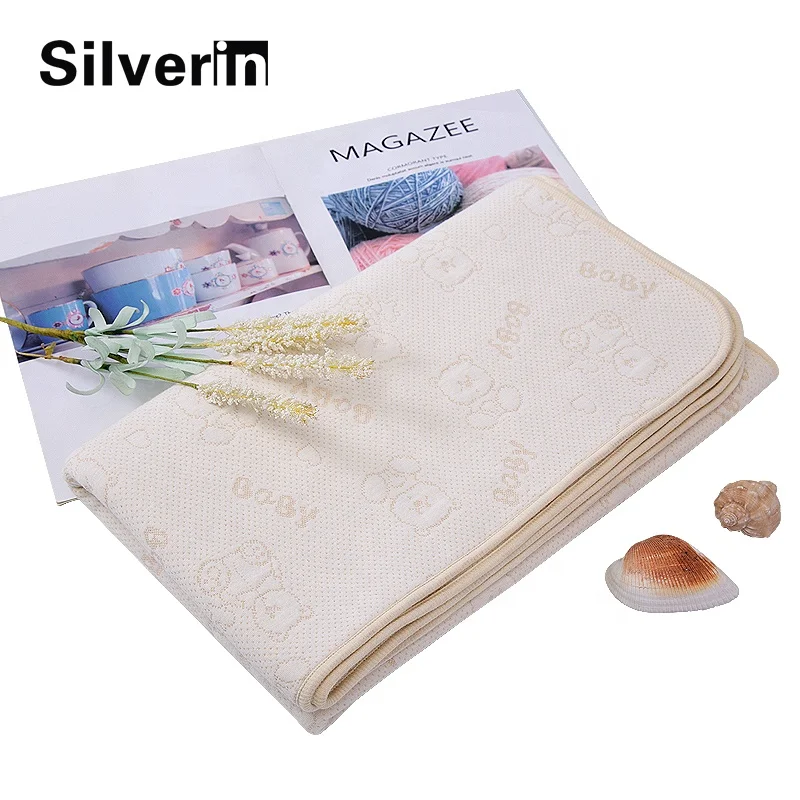 Organic cotton sandwich electromagnetic shielding baby blanket with 100% silver fiber