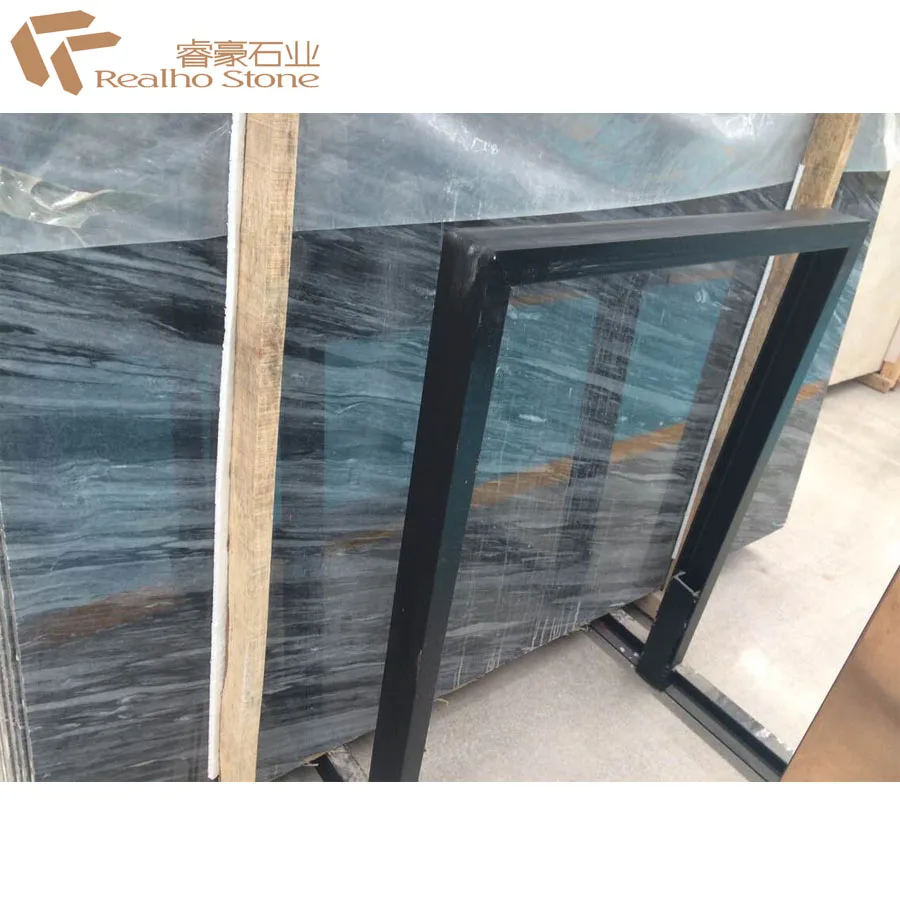 Chinese Natural Stone Matt Black Marble for Coffee Table Top Kitchen Countertop Island