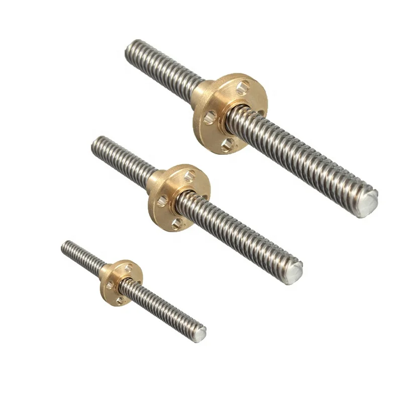 High Precision Custom CNC Screw Stainless Steel Lead Screw With Nut