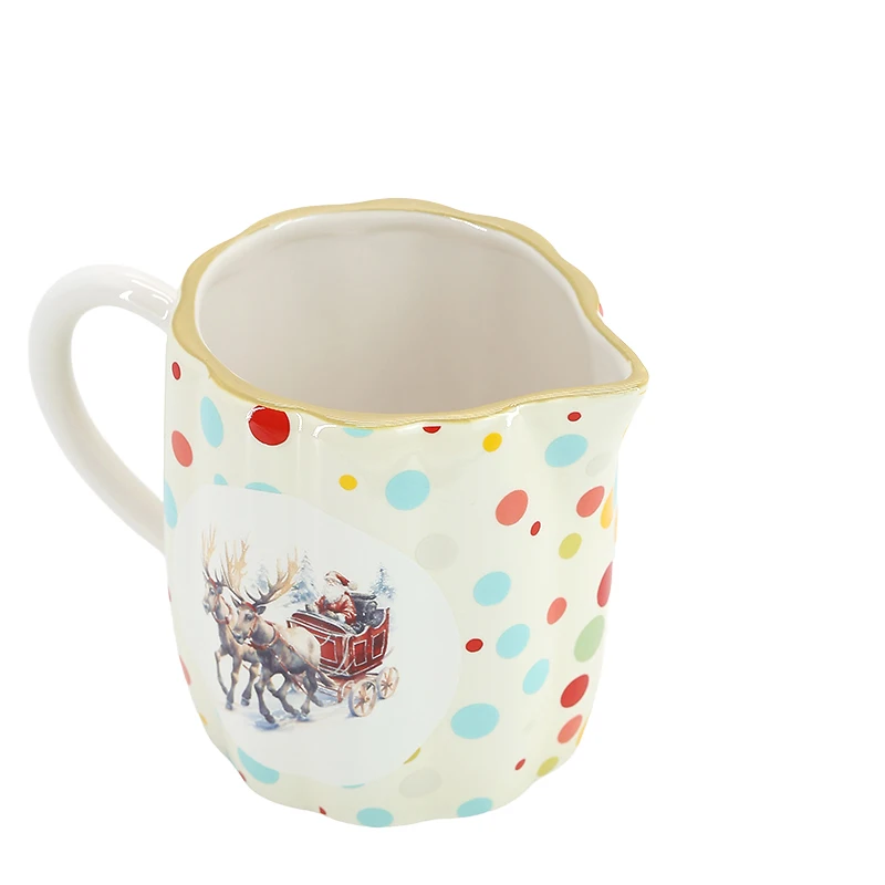 Christmas limited tableware polka dot ceramic dinner sets  Casual Round Shape Cake Plates Sets