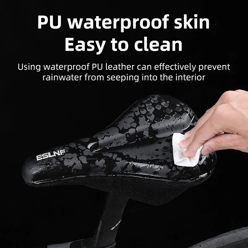 Gel Soft Bike Anti-slip Waterproof Saddle Cover Cushion Padded Sport Bicycle Outdoor Shock Absorption Padded Seat Cover