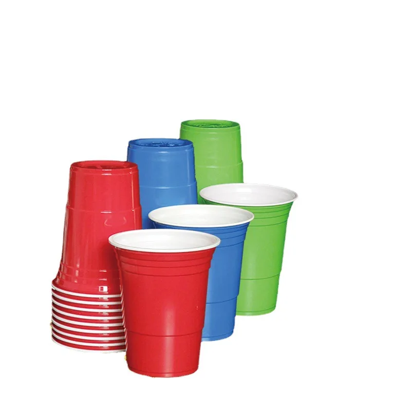 7/9/12/16/18 OZ. Multi-Color Disposable PP Plastic Cups Fashion Style Party Supplies for Takeaway & Celebrations