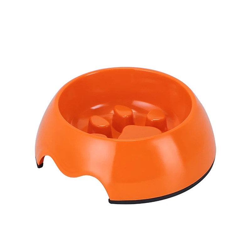 Household Pet Products Sustainable Rounded 250ml Melamine Pet Slow Eating Dog Food Bowl